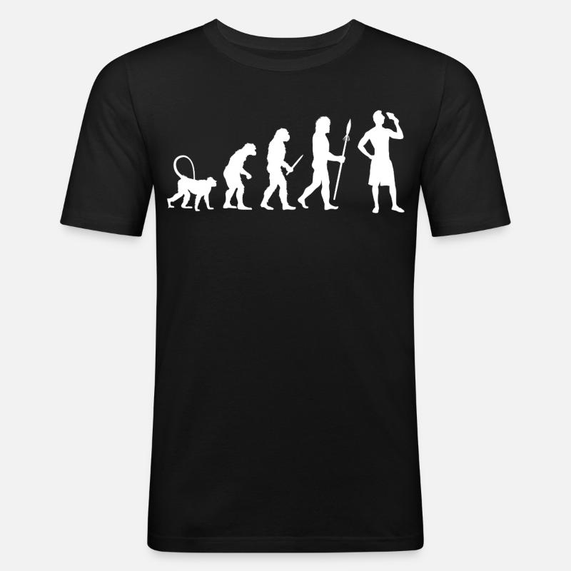 Évolution de la crème glacée - T-shirt près du corps Homme - noir