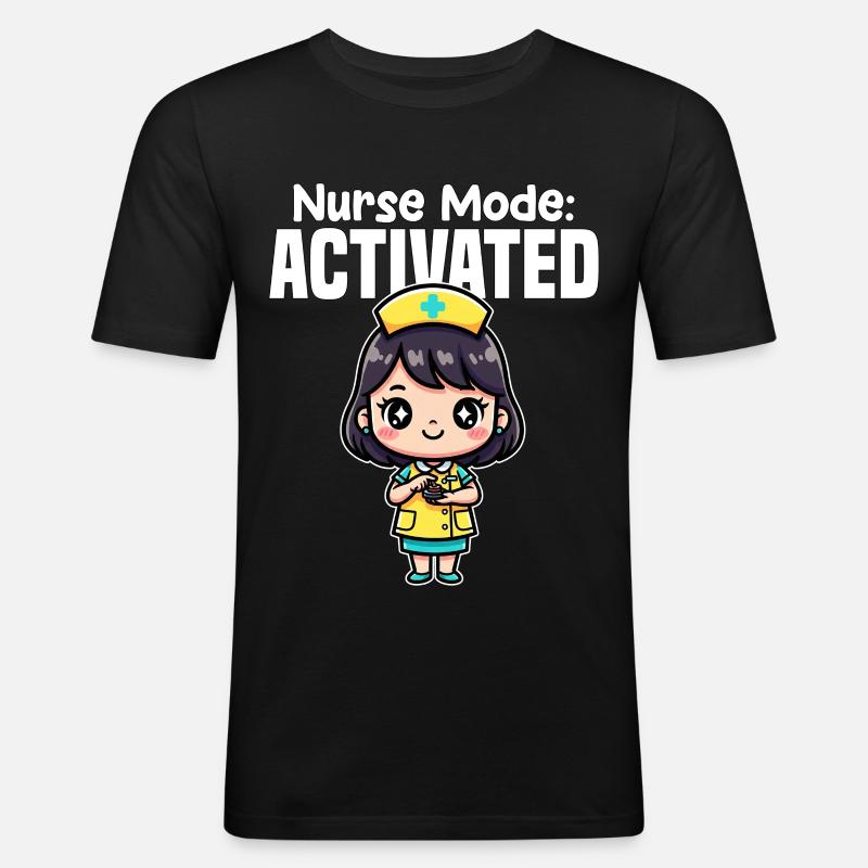 KRANKENSCHWESTER-MODUS AKTIVIERT - SCHWESTER-GESCHENK - Männer Slim Fit T-Shirt - Schwarz