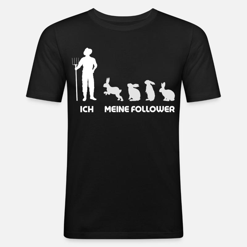 Moi, mes disciples, Rabbit Man - T-shirt près du corps Homme - noir