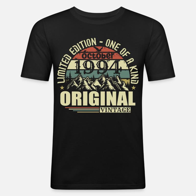 october 1994 - 31st birthday gift october - Men's Slim Fit T-Shirt - black