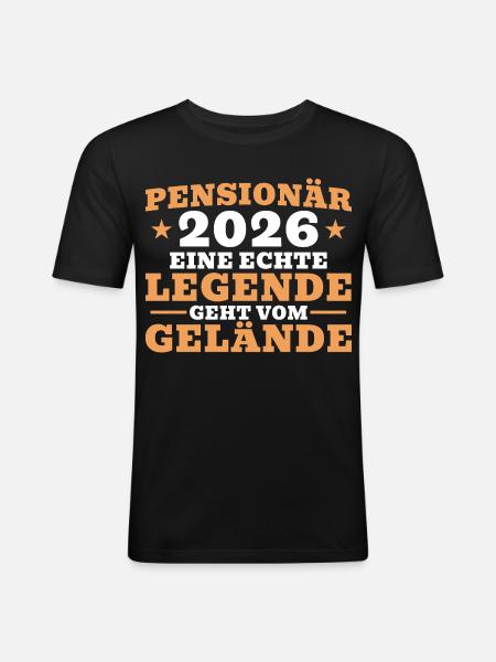 Pensioner 2026 - Retired colleague - Men's Slim Fit T-Shirt - black