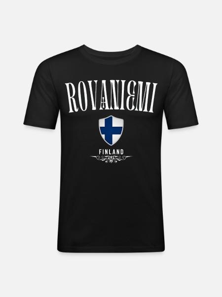 Rovaniemi Finland, Rovaniemi souvenir - Men's Slim Fit T-Shirt - black
