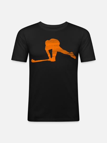 Hockey Pays-Bas - T-shirt près du corps Homme - noir