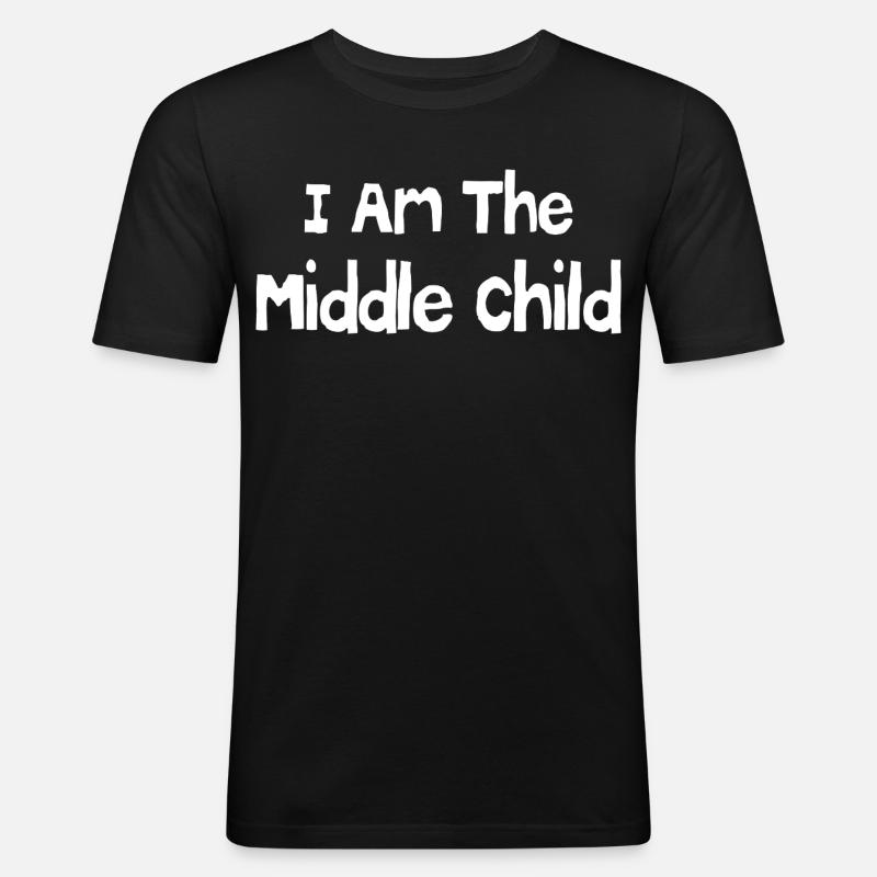 Ich bin das mittlere Kind - Männer Slim Fit T-Shirt - Schwarz