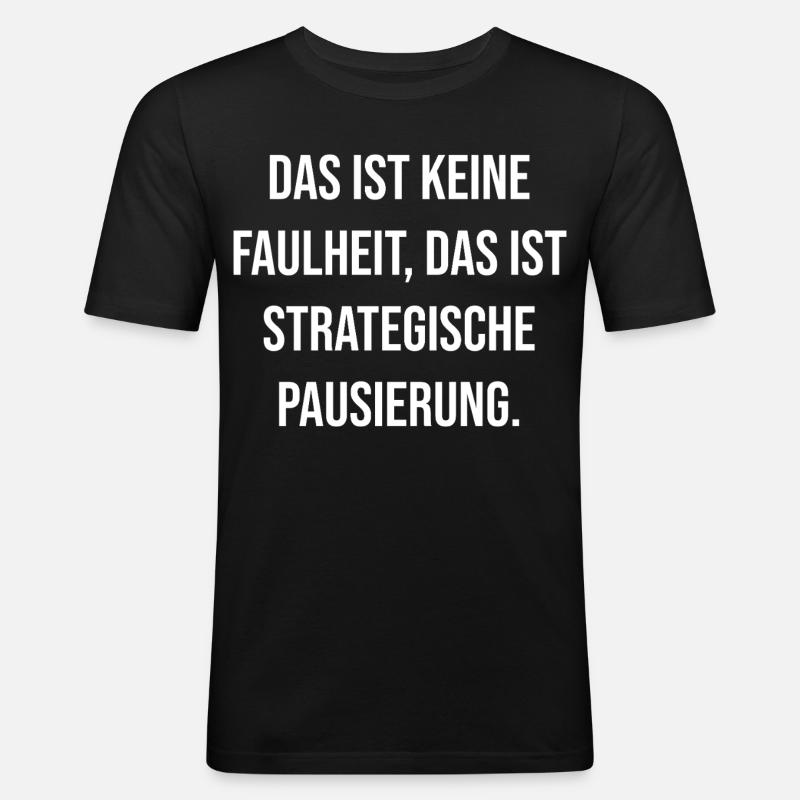 Strategic Break Typography - Men's Slim Fit T-Shirt - black