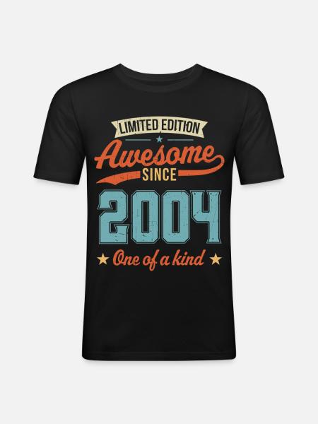 Awesome Since 2004 - Men's Slim Fit T-Shirt - black