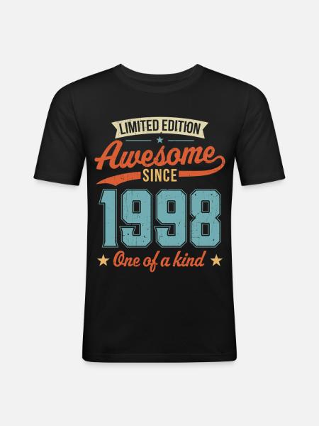 Awesome Since 1998 - Men's Slim Fit T-Shirt - black