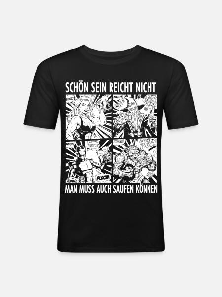 Being beautiful is not enough Fantasy - Men's Slim Fit T-Shirt - black