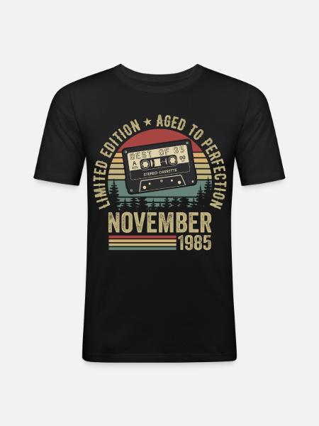 November 1985 - Men's Slim Fit T-Shirt - black