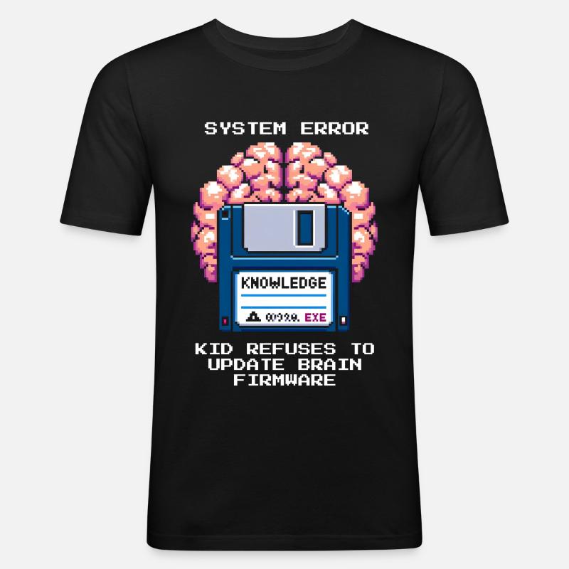 Systemfehler: Update verweigert | Homeschool - Männer Slim Fit T-Shirt - Schwarz