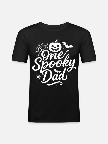 One Spooky Dad Halloween Costume Design - Men's Slim Fit T-Shirt - black