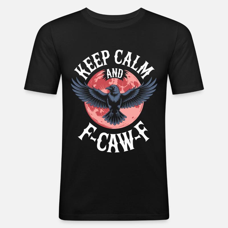 Keep Calm and Eagle Flight - Men's Slim Fit T-Shirt - black