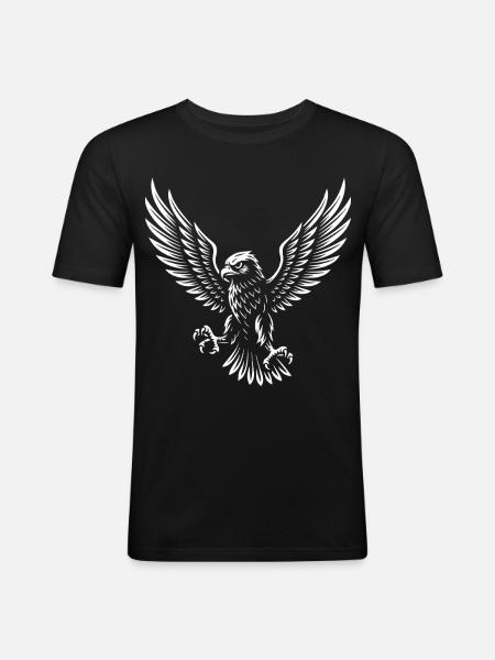 Majestic Falcon Soaring High Design - Men's Slim Fit T-Shirt - black