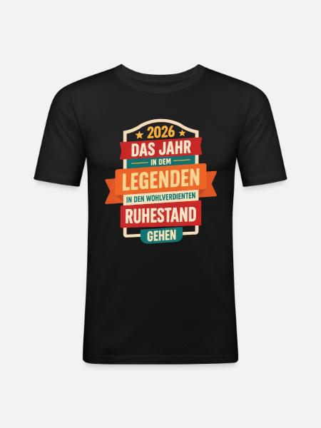 2026 Legend Pensionering Pensionist Pensionist Gave - Herre Slim Fit T-Shirt - sort