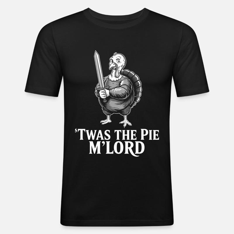 Pie Lord Krieger-Turkey - Männer Slim Fit T-Shirt - Schwarz