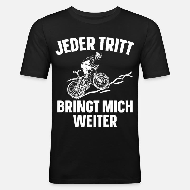 Jeder Tritt Bringt Mich Weiter - Männer Slim Fit T-Shirt - Schwarz