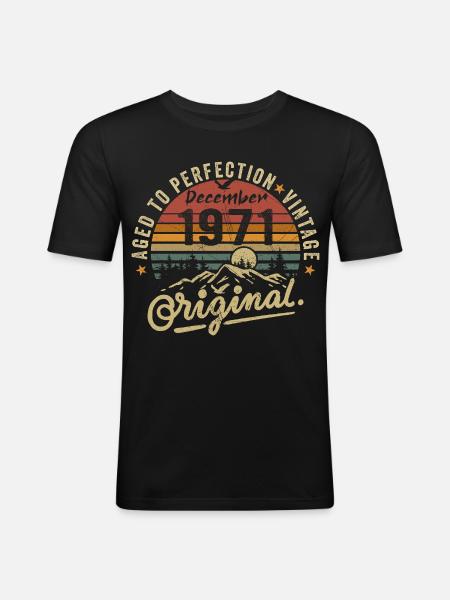 Legends were unveiled in December 1971 - Men's Slim Fit T-Shirt - black