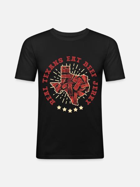 Beef Jerky Dried Meat Biltong Pemmican - Men's Slim Fit T-Shirt - black