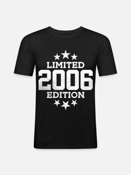 ÉDITION LIMITÉE 2006 ANNIVERSAIRE - T-shirt près du corps Homme - noir