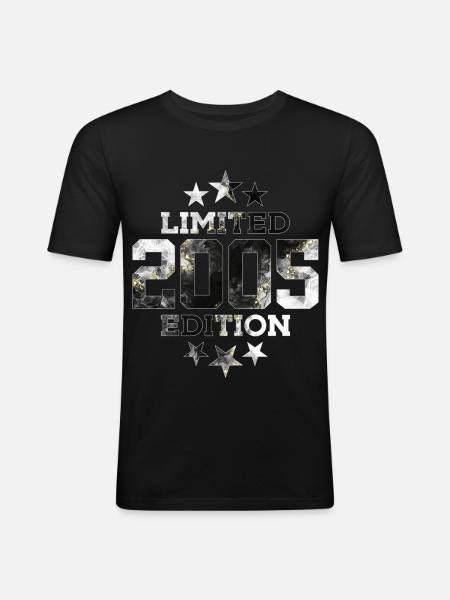 ÉDITION LIMITÉE 21E ANNIVERSAIRE 2005 - T-shirt près du corps Homme - noir