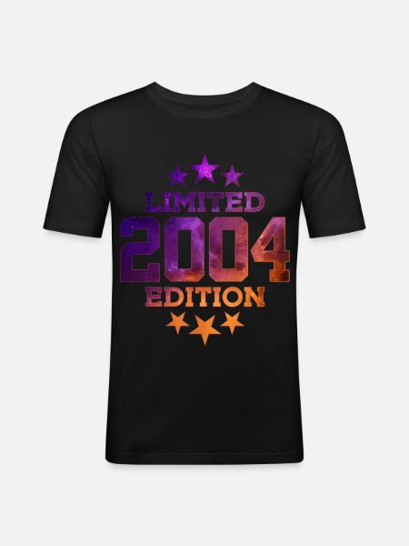 LIMITED EDITION 2004 22ND BIRTHDAY - Men's Slim Fit T-Shirt - black