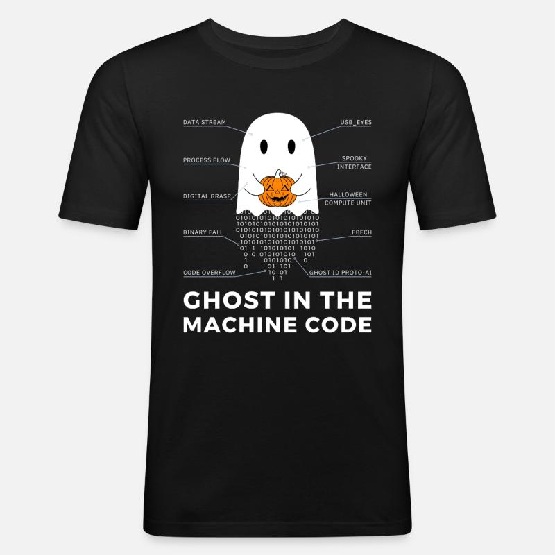 Lustiger Programmierer, Programmierer Halloween T-Shirt - Männer Slim Fit T-Shirt - Schwarz