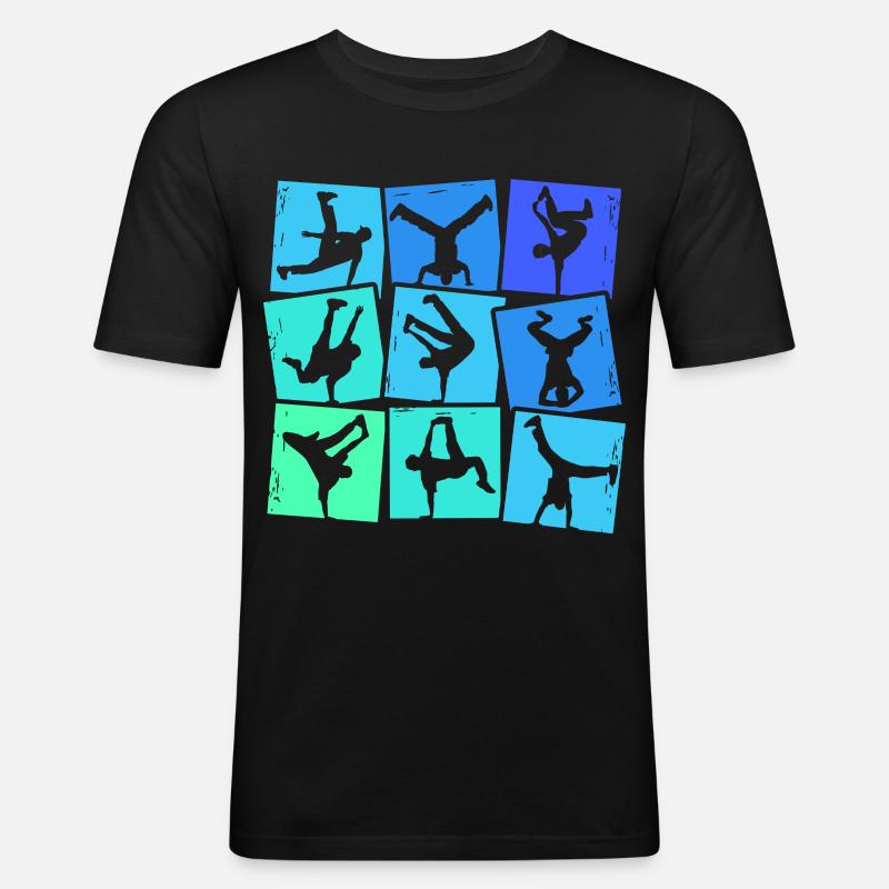 Breakdance Breakdancer Breakdancing Kinder Jungen - Männer Slim Fit T-Shirt - Schwarz