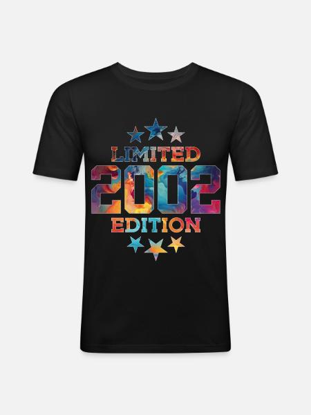 LIMITED EDITION 2002 24TH BIRTHDAY - Men's Slim Fit T-Shirt - black