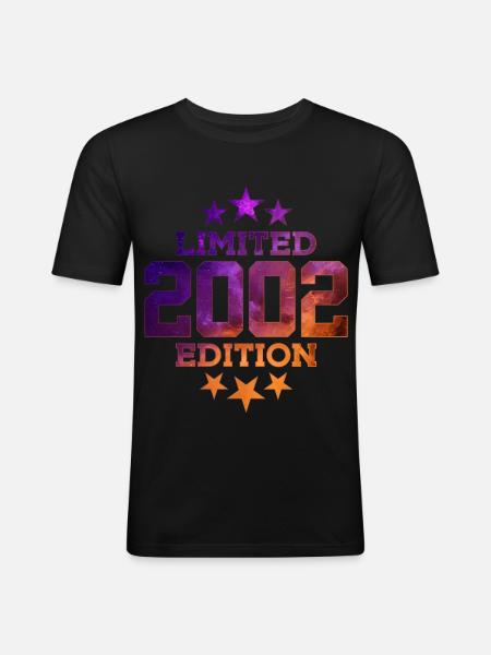 LIMITED EDITION 2002 24TH BIRTHDAY - Men's Slim Fit T-Shirt - black