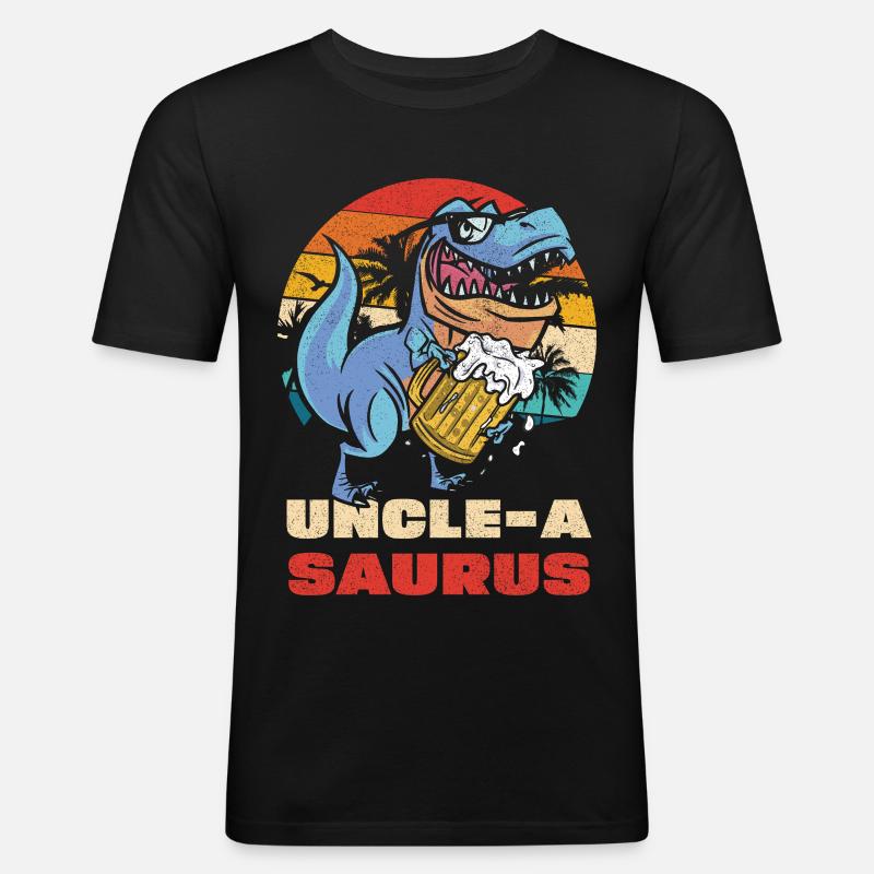 OncleASaurus Bierheld - T-shirt près du corps Homme - noir