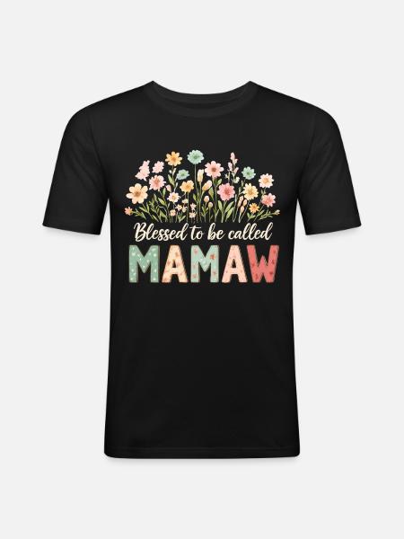 Gesegnet Mamaw genannt zu werden - Men's Slim Fit T-Shirt - black