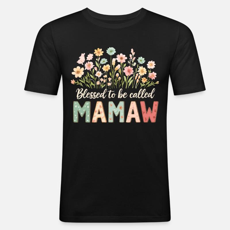 Gesegnet Mamaw genannt zu werden - Men's Slim Fit T-Shirt - black