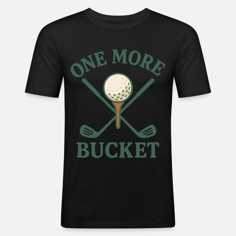 Ein weiterer Eimer Golfschläger Fun Design - Männer Slim Fit T-Shirt - Schwarz
