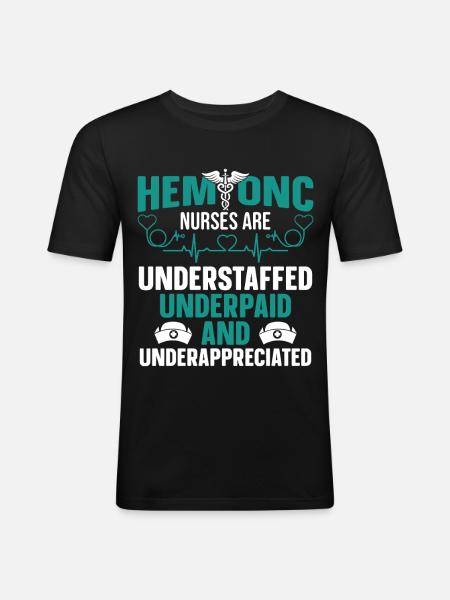 Hematology Nursing Department Hem/Onc Nurse - Men's Slim Fit T-Shirt - black