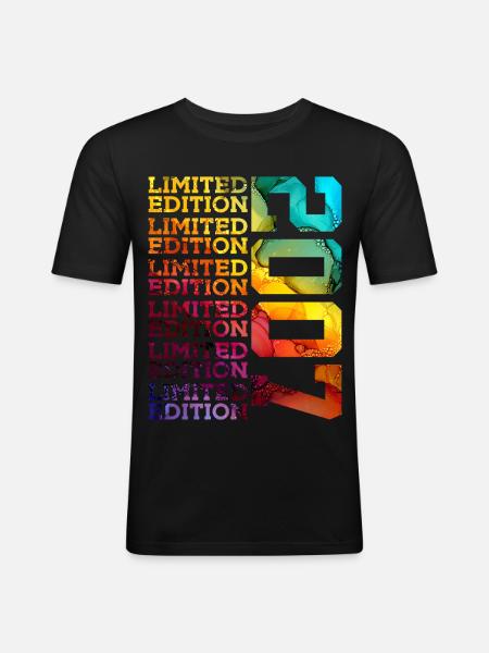 BEGRÆNSET UDGAVE 2007 19 ÅRS 19-ÅRS FØDSELSDAG - Herre Slim Fit T-Shirt - sort