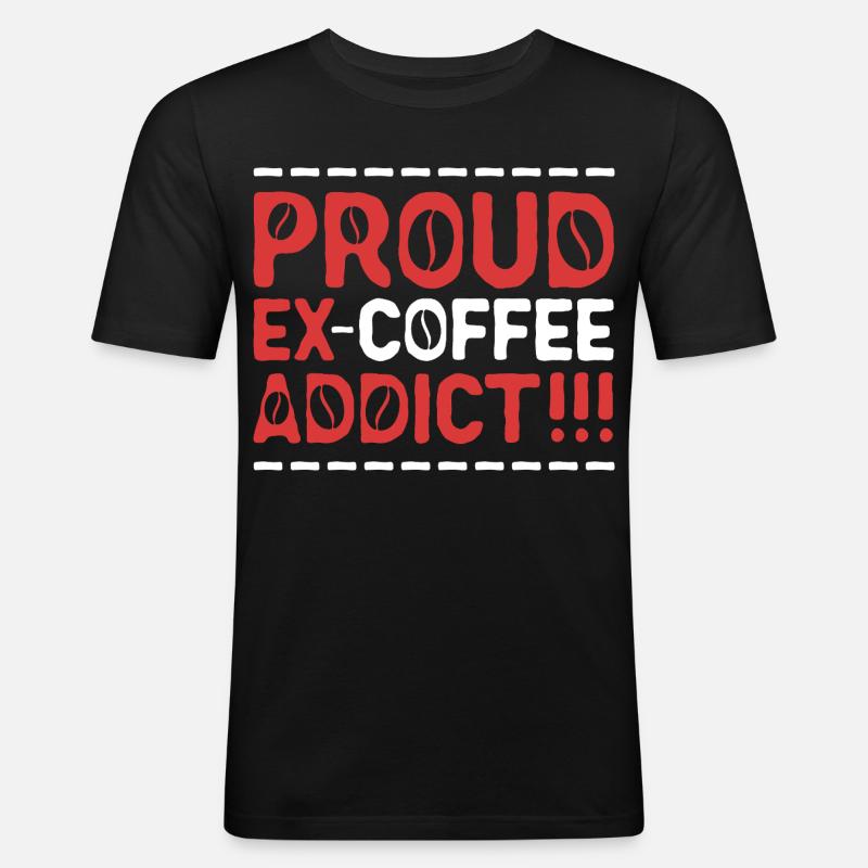 Coffee withdrawal decaffeinated ex-coffee drinker - Men's Slim Fit T-Shirt - black