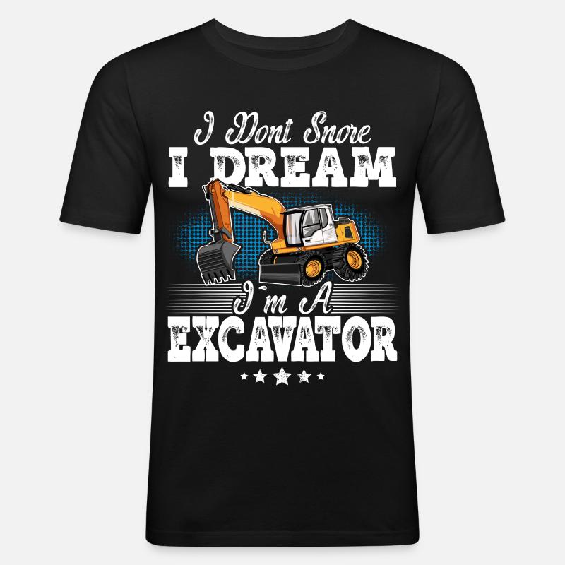 Excavator Operator - Men's Slim Fit T-Shirt - black