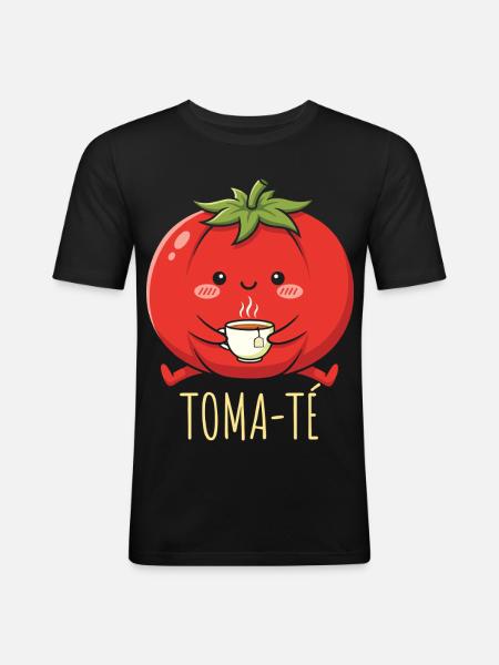 Lustige Spanischlehrerin der Maestra-Schule - Männer Slim Fit T-Shirt - Schwarz