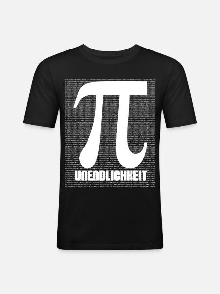 Pi Symbol Pattern Nerd - Men's Slim Fit T-Shirt - black
