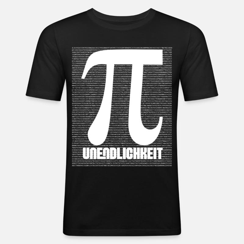 Pi Symbol Pattern Nerd - Men's Slim Fit T-Shirt - black