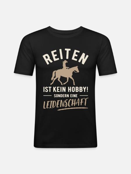 Horse riding | Not a hobby but a passion - Men's Slim Fit T-Shirt - black