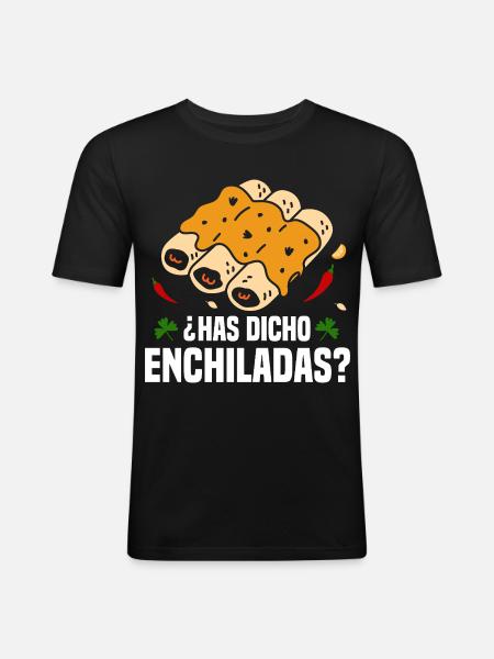 Enchilada Mexican Cuisine Mexicano Costume - Men's Slim Fit T-Shirt - black