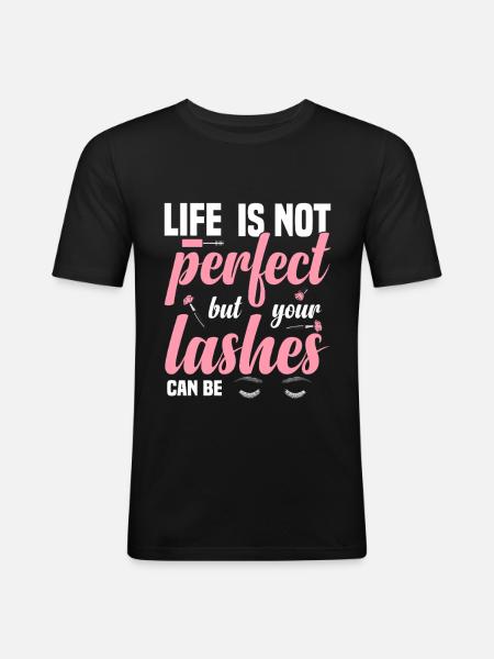 Technicien Cils Artiste Extension de Cils - T-shirt près du corps Homme - noir