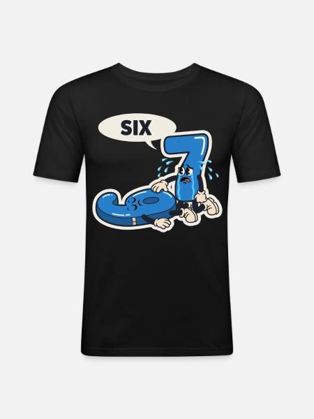 67 Six Seven Meme Christmas Italian meme - Men's Slim Fit T-Shirt - black