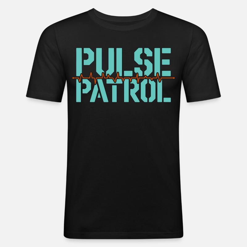 Cardiac Tech Pulse Patrol Pacemaker Technician - Men's Slim Fit T-Shirt - black