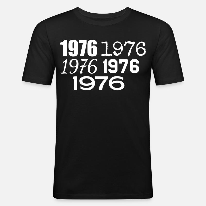 1976 - Men's Slim Fit T-Shirt - black