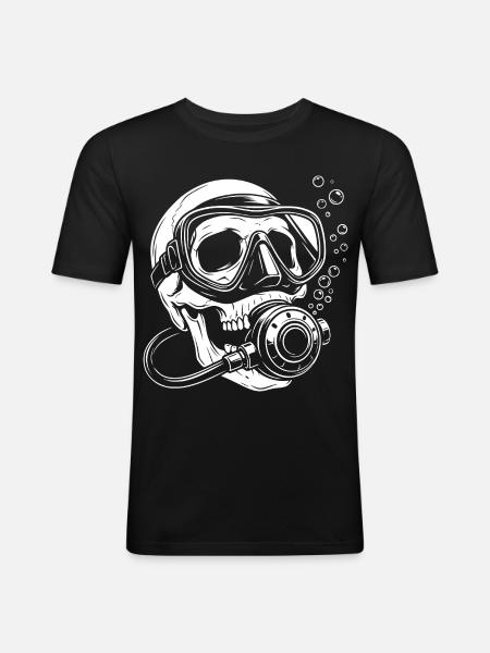 Taucher Design - Scuba Diver - Men's Slim Fit T-Shirt - black