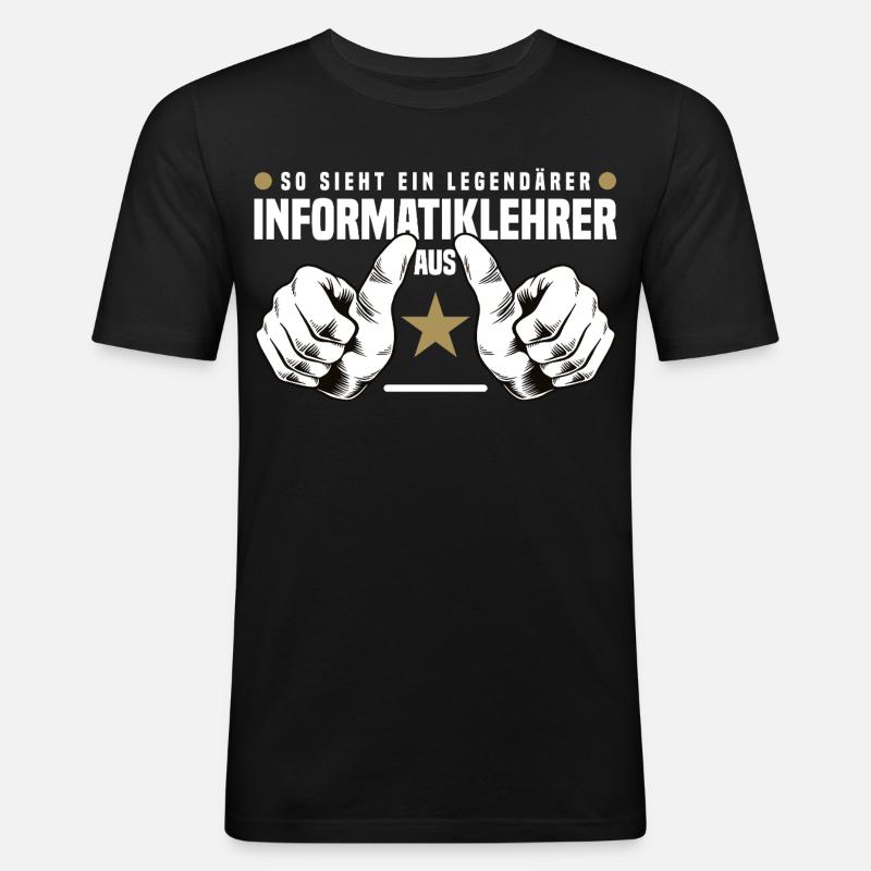 Computer Science Teacher - Men's Slim Fit T-Shirt - black