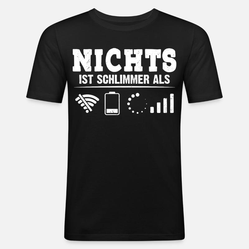 Codeur : RIEN N’EST PIRE QUE DRÔLE - T-shirt près du corps Homme - noir