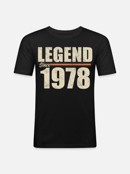 Birthday 1978 | Legend since 1978 - Men's Slim Fit T-Shirt - black